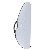Load image into Gallery viewer, Polycarbonate half moon violin case in red, black, and white check finishes

