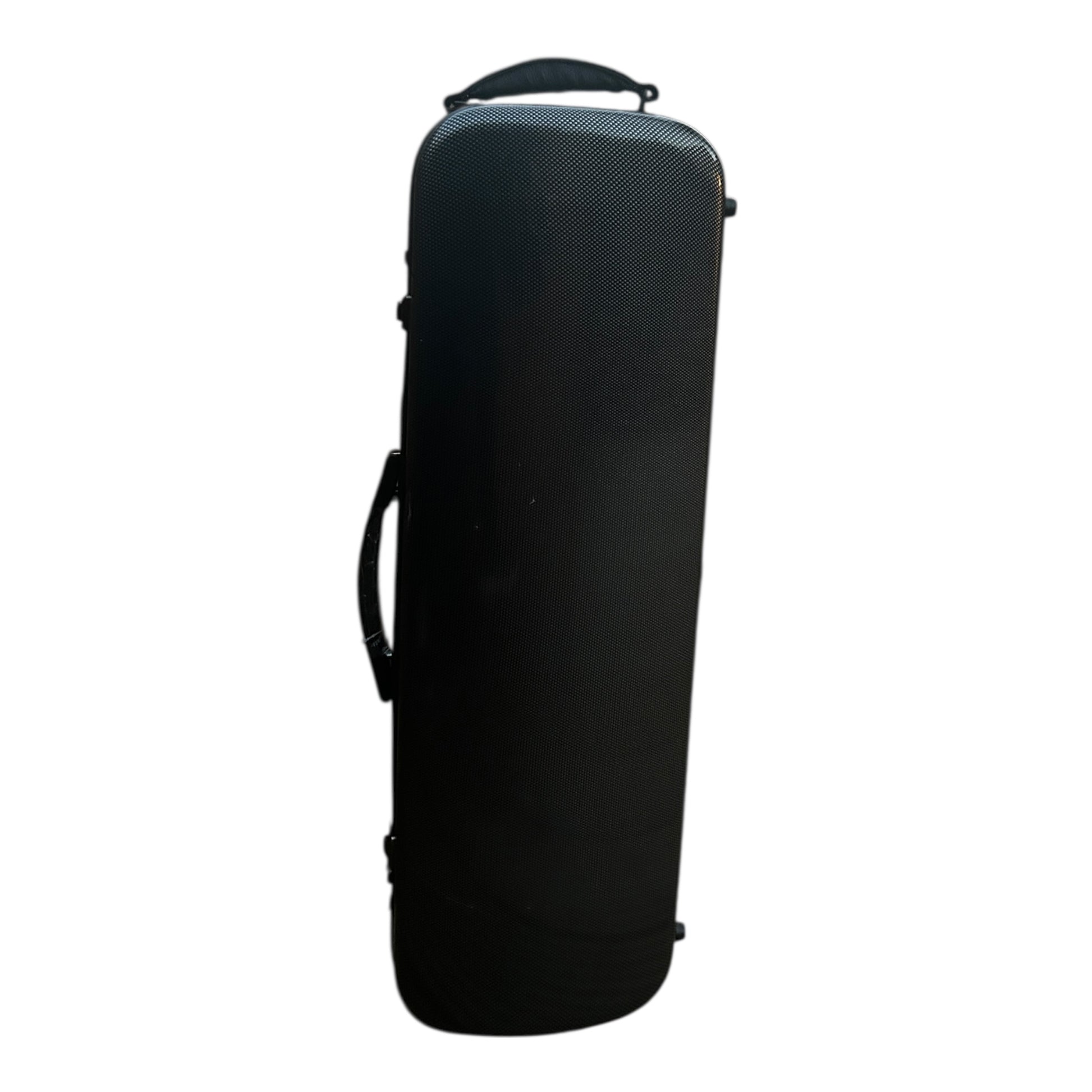 Polycarbonate oblong violin case in black finishes
