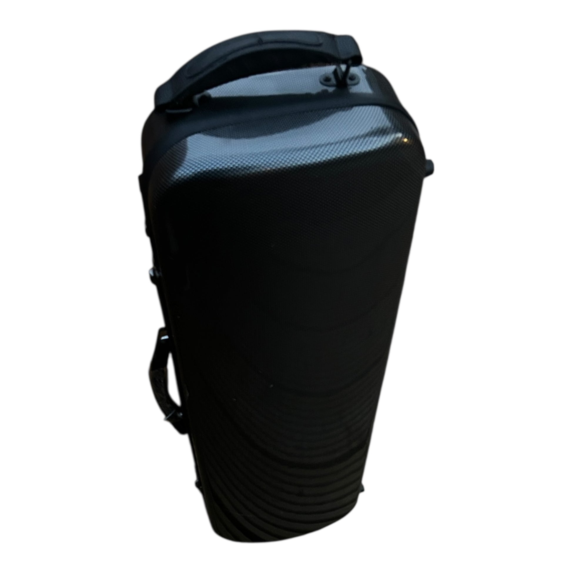 Polycarbonate oblong violin case in black finishes
