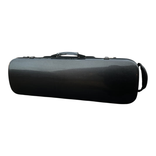 Polycarbonate oblong violin case in black finishes

