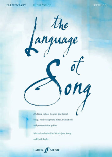  Vocal Tutor for High Voice with Foreign Language Songs and CD