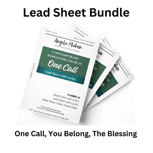 Church worship lead sheets in original keys by Angela Mahon

