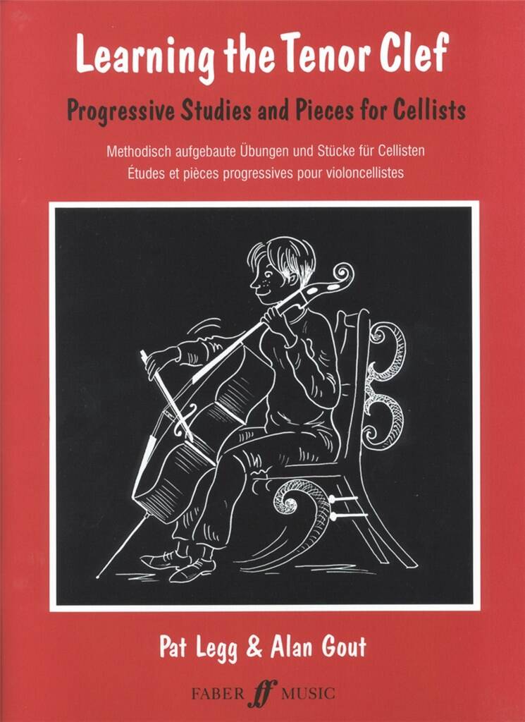 Cello studies and pieces for learning the tenor clef with piano parts

