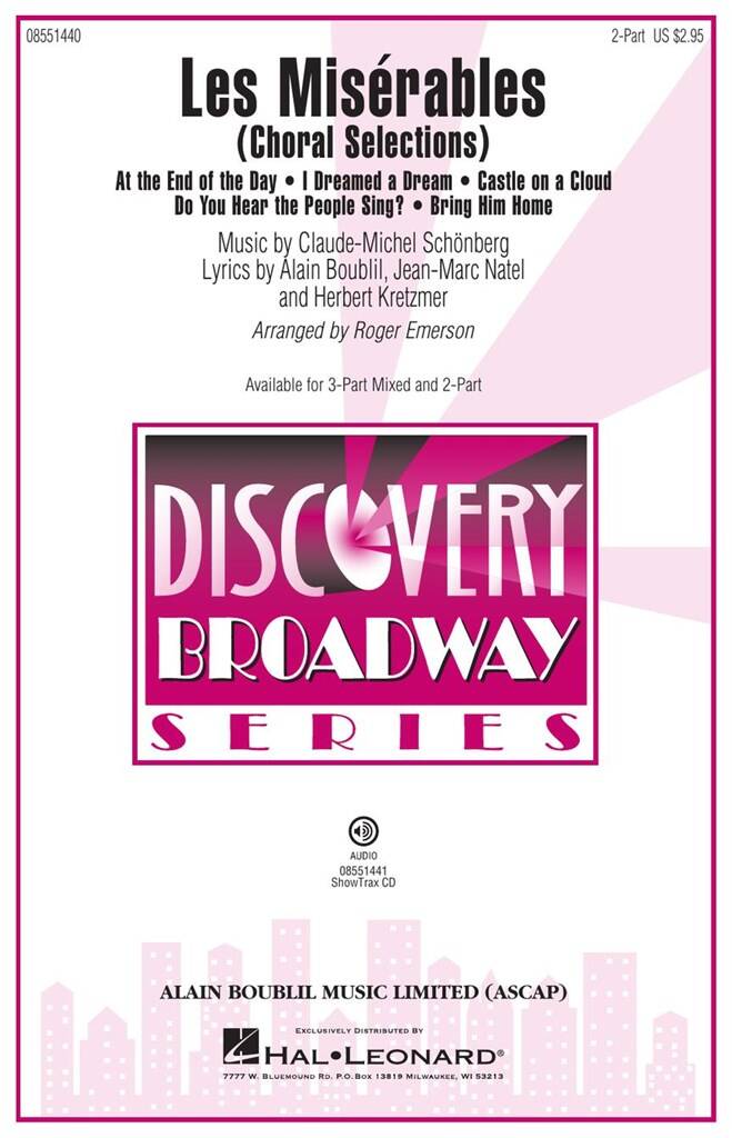  Les Misérables Musical Medley Vocal Score for Young Choirs
