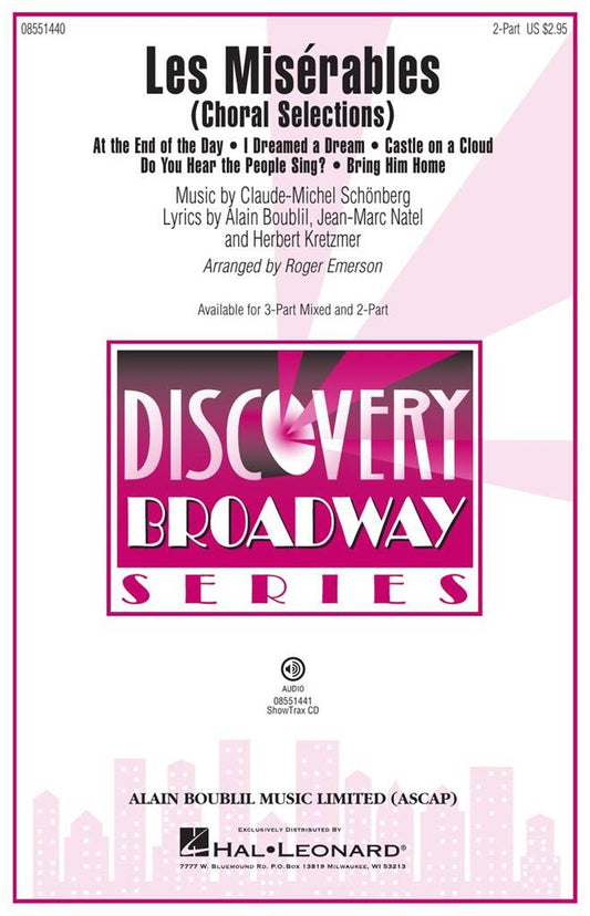  Les Misérables Musical Medley Vocal Score for Young Choirs
