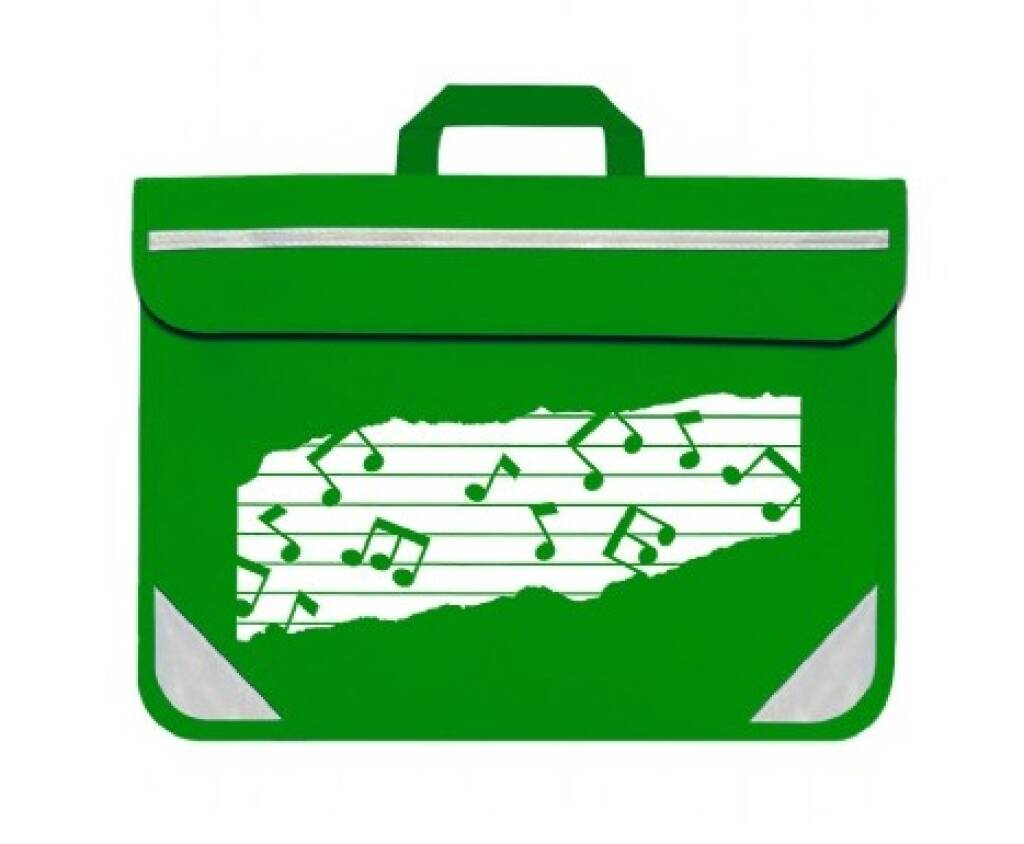 Mapac Duo Music Bag with Music Notes Design in Emerald Green