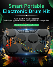 Cargar imagen en el visor de la galería, Portable drum set with 30 demo songs and 16 tones




