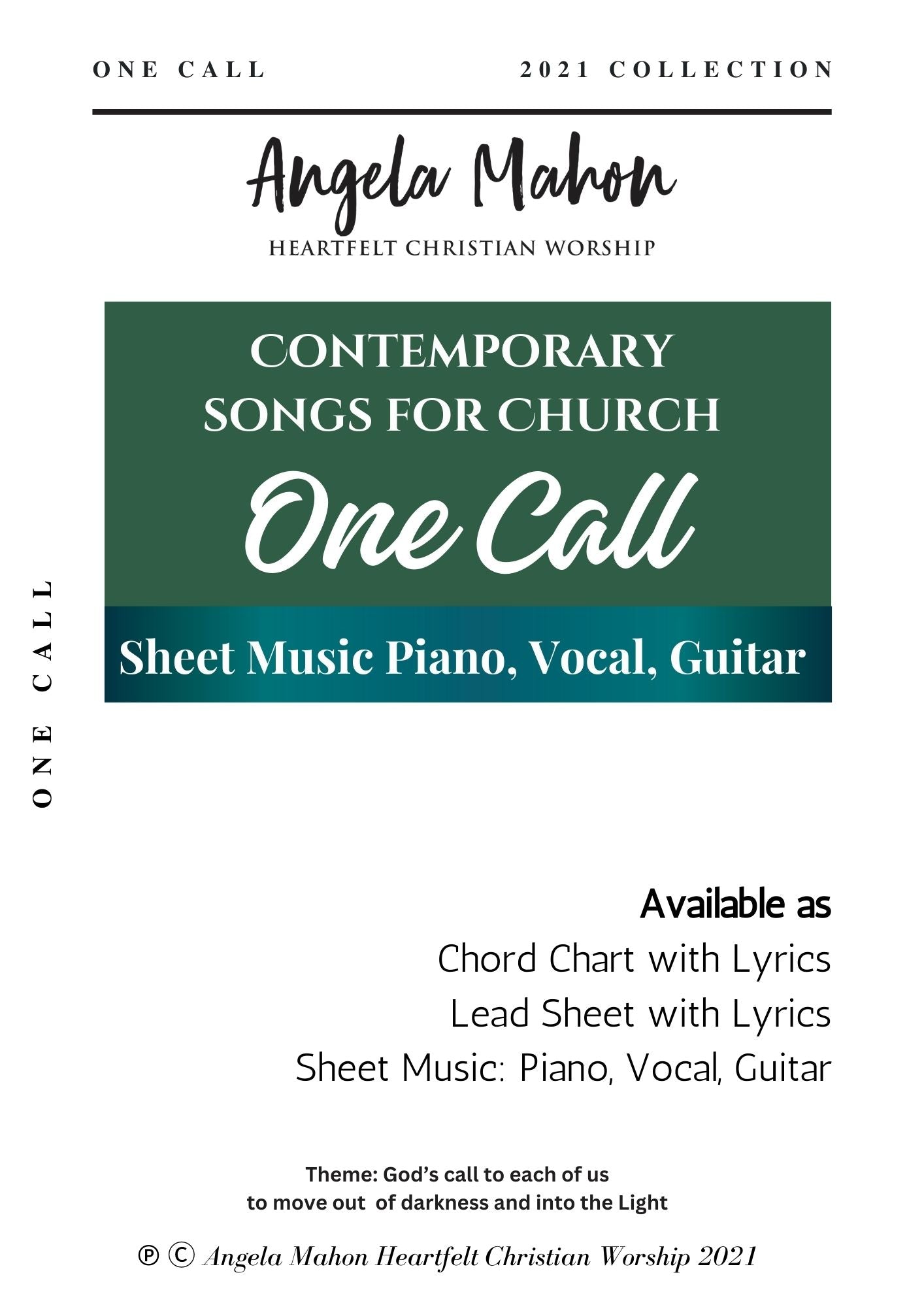 Physical church music sheet for piano, voice, and guitar

