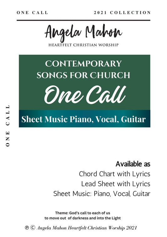 Physical church music sheet for piano, voice, and guitar

