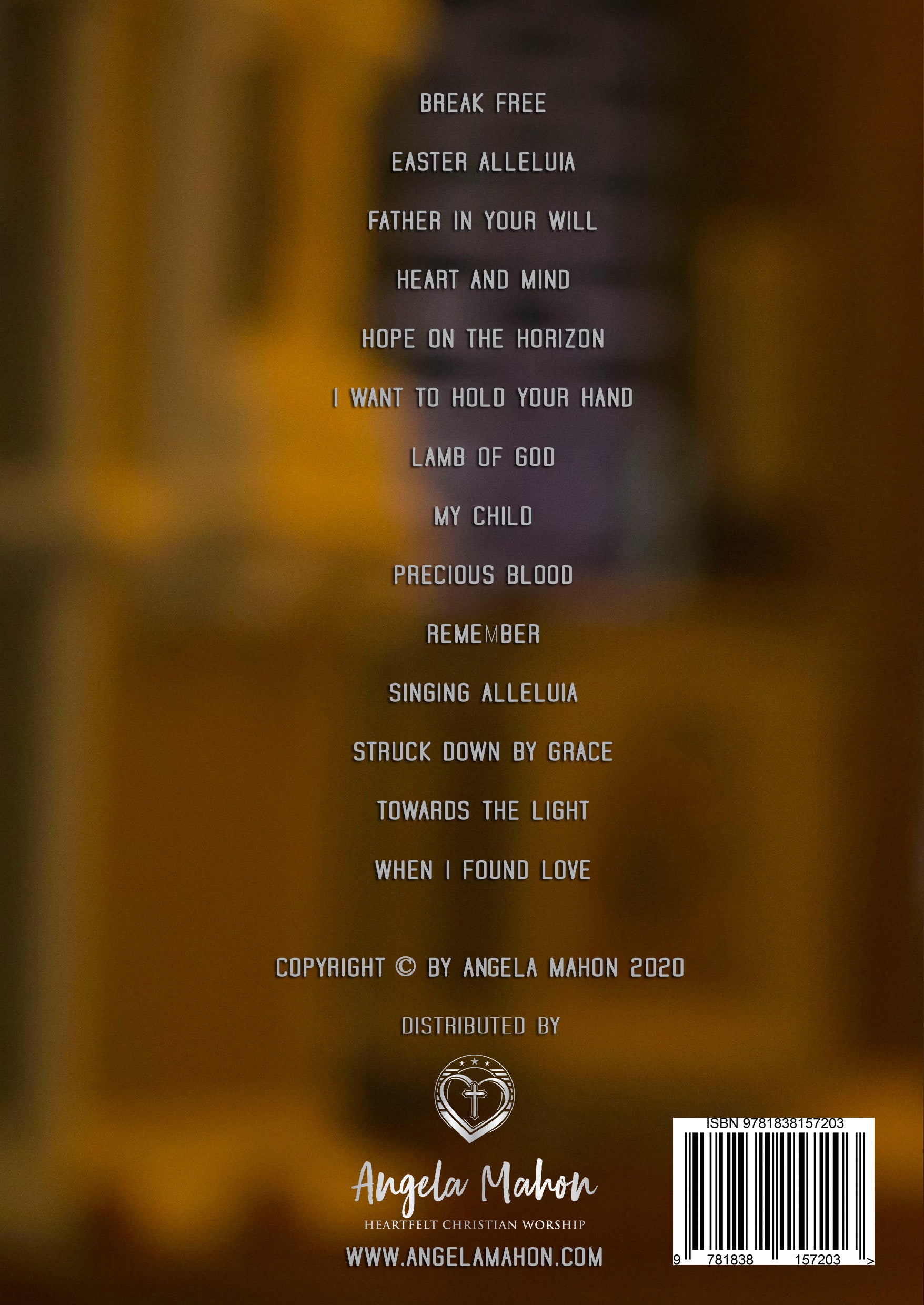 Angela Mahon's vocal and instrumental church songs

