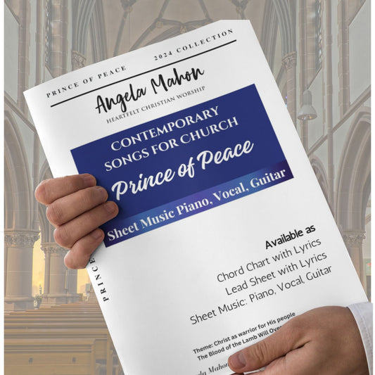 Physical worship song booklet for piano, voice, and guitar


