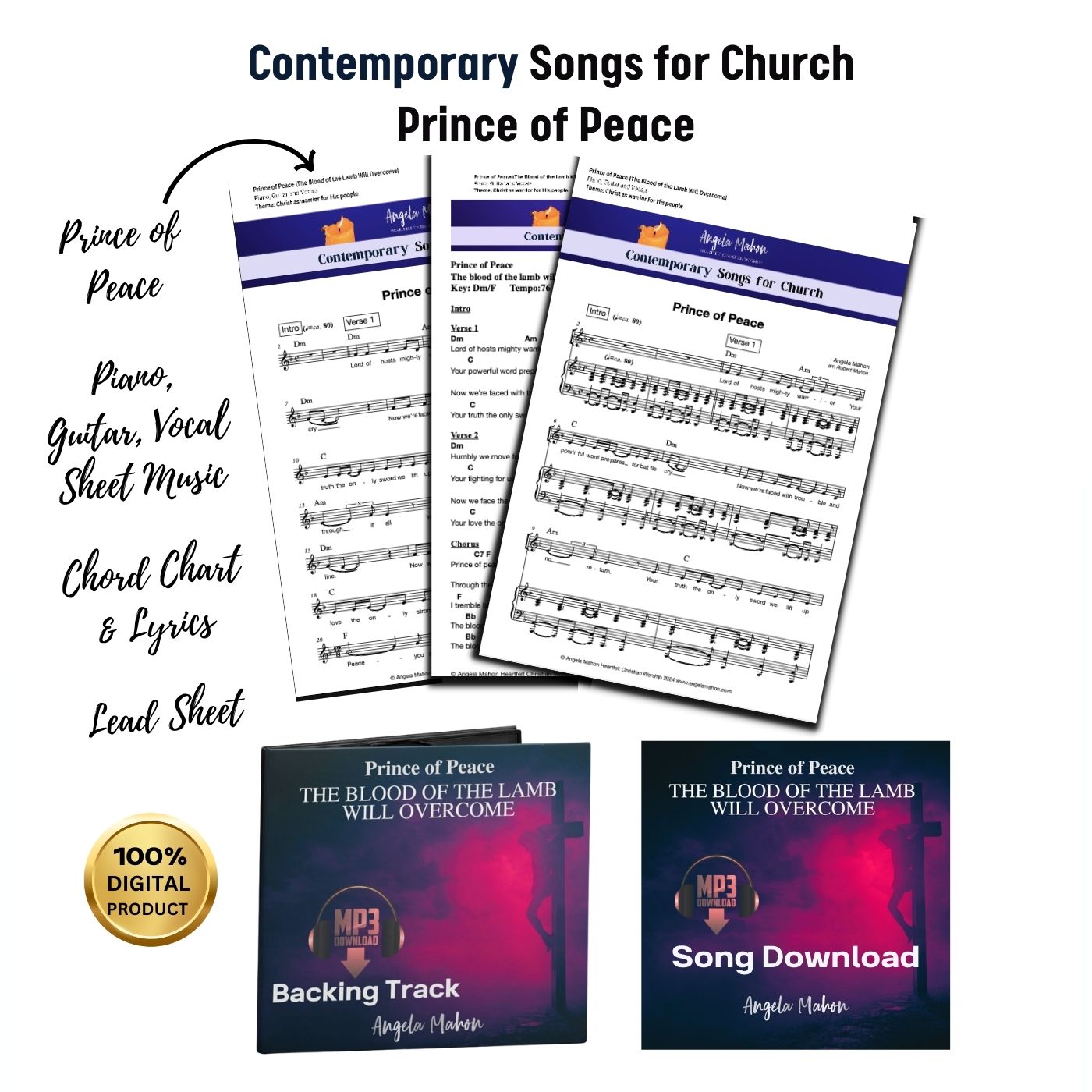 Christian sheet music and backing tracks digital bundle

