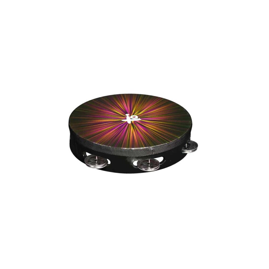 Starburst design tambourine with jingles


