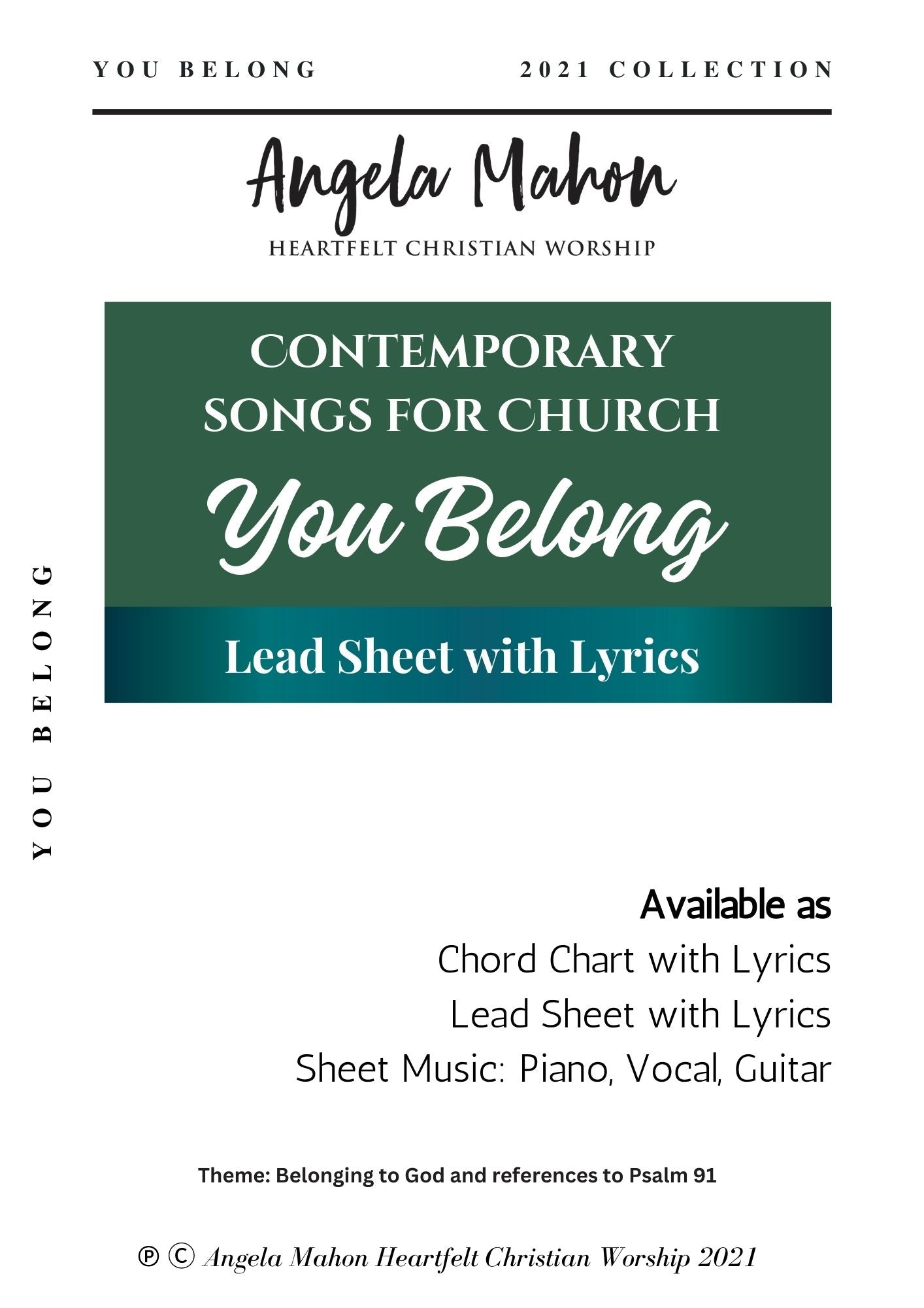 Christian music lead sheets for choir, solo, or assembly use

