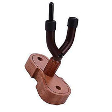 Load image into Gallery viewer, Durable solid wood violin hanger kit with silicone padding and bow holder, perfect for musicians and retailers.

