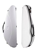 Cargar imagen en el visor de la galería, Violin ultra light hard shell case half-moon design with white stripe pattern, durable polycarbonate, combination lock, and detachable straps.

Waterproof Violin Case with Combination Lock


