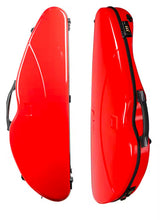 Cargar imagen en el visor de la galería, Red violin hard shell half-moon case with handle and combination lock.

White Stripe Lightweight Violin Case


