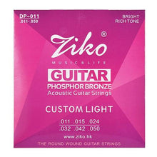 Load image into Gallery viewer, Ziko Acoustic Guitar Strings - Custom Light
