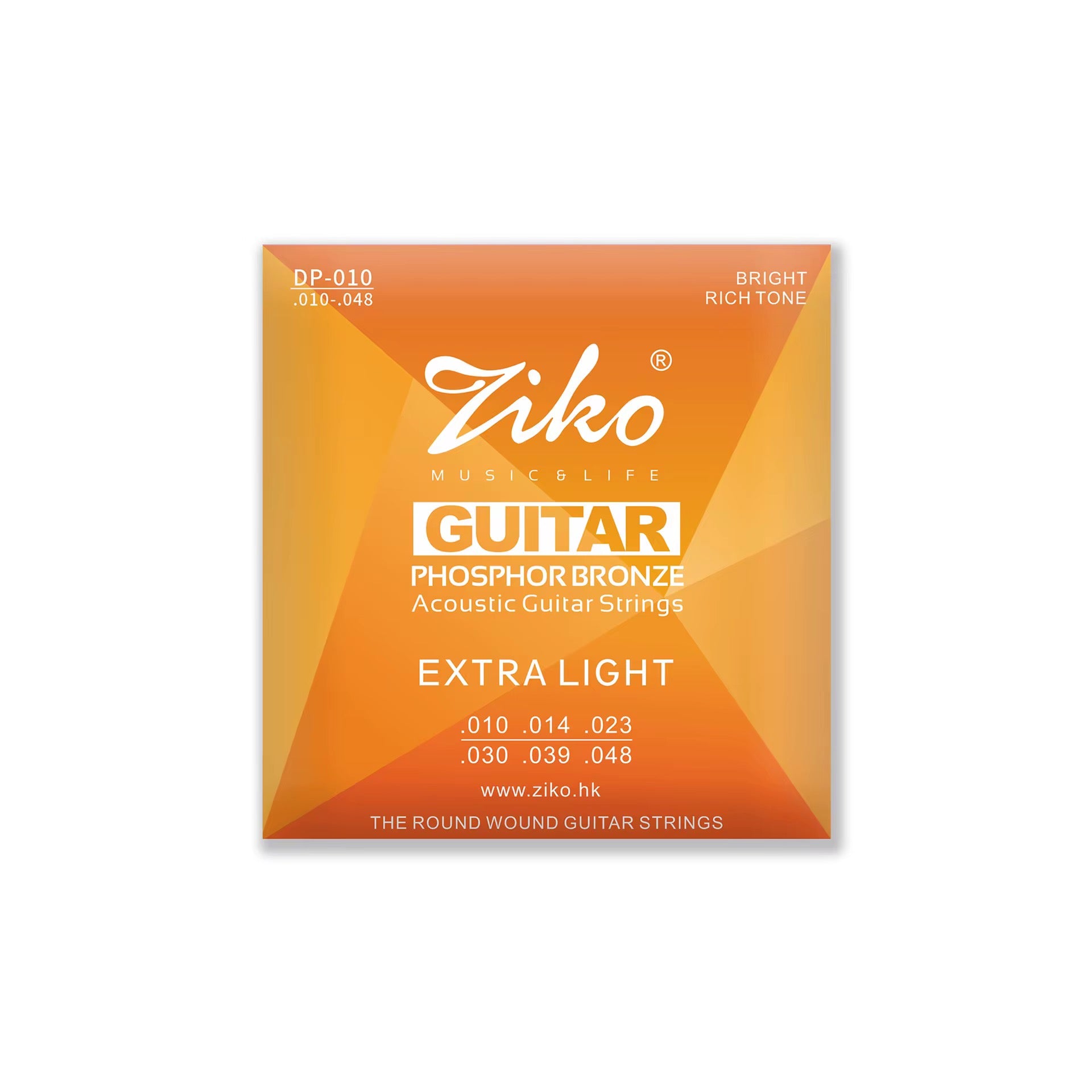 Pack of extra light classical guitar strings with ball end

