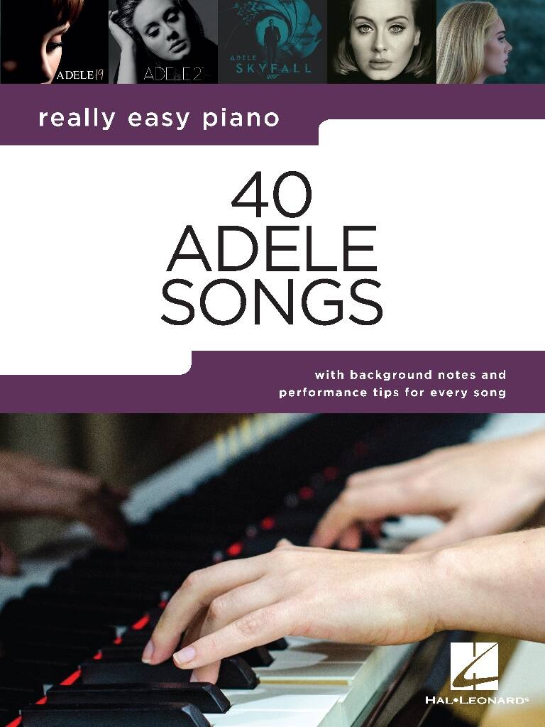 Really Easy Piano 40 Adele Songs Book Cover for Easy Piano Players