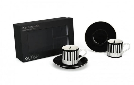 Espresso cup with saucer: keyboard (2 sets/0,11L)