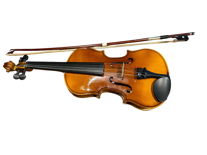 beginner violin rental set with black case included


