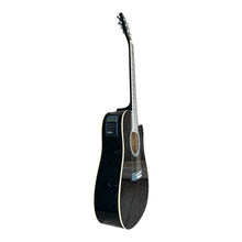 Load image into Gallery viewer, Caravan Electro-Acoustic Guitar Gloss Black, cutaway with pickup/tuner

