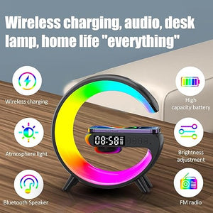 Minimáquina de sonido con luz inteligente Bluetooth en forma de G 