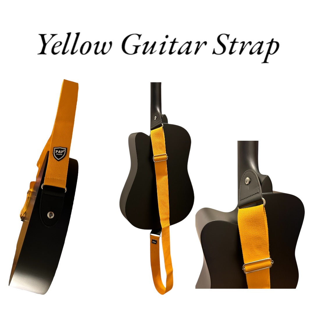Basic nylon guitar strap with strap button tie



