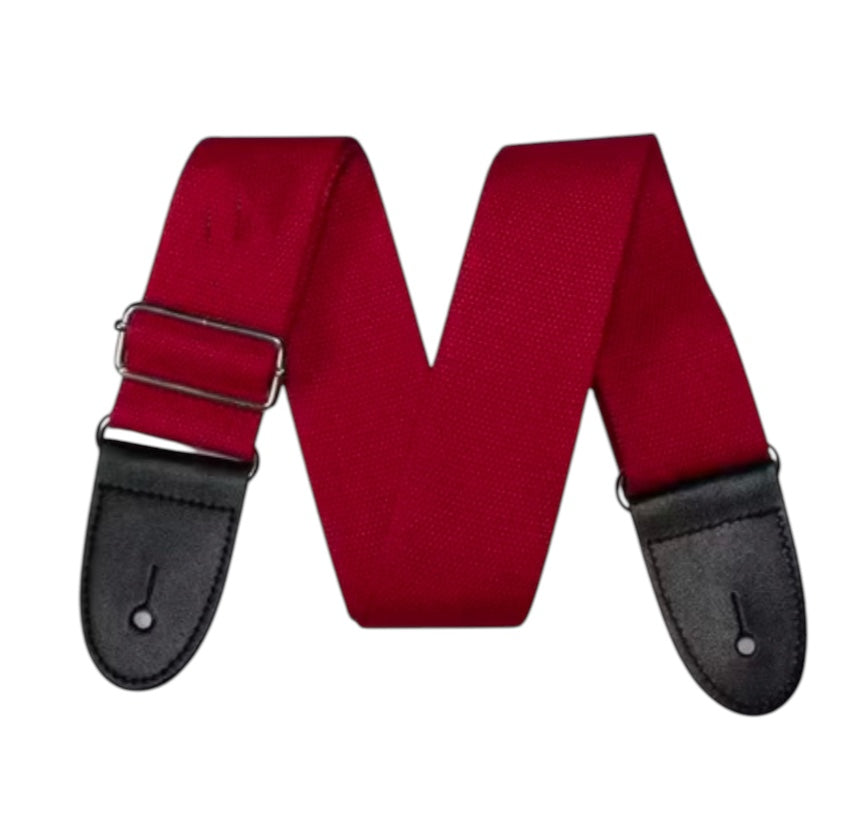 Basic nylon guitar strap with strap button tie
