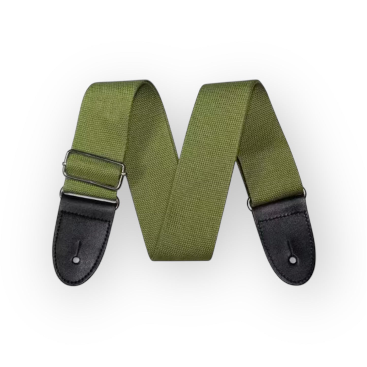 Basic nylon guitar strap with strap button tie
