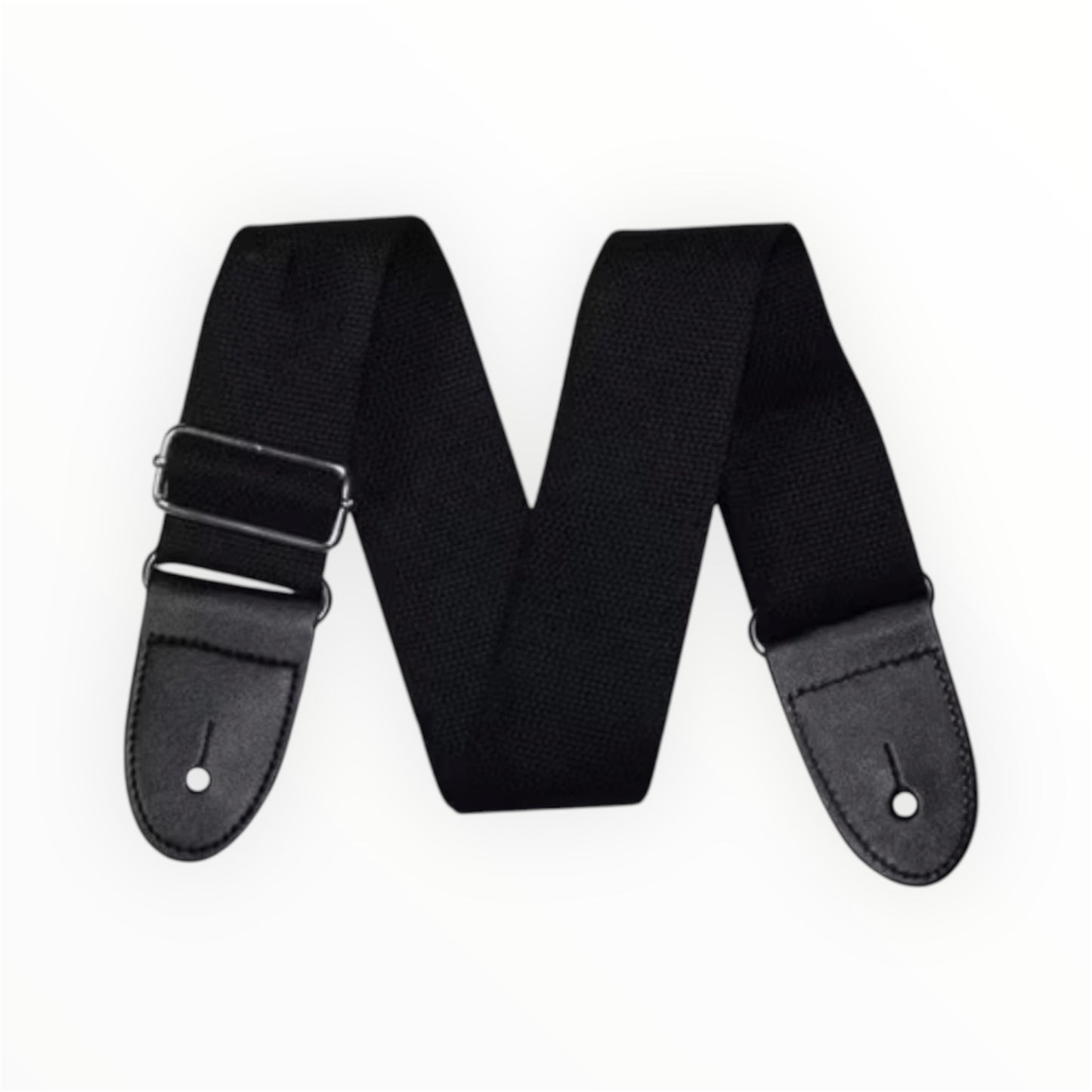 Basic nylon guitar strap with strap button tie
