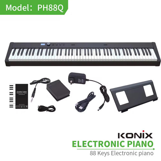 Konix digital keyboard 88 keys front view
