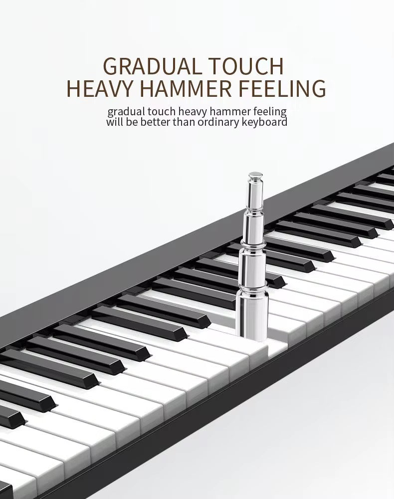 Konix digital keyboard 88 keys front view

