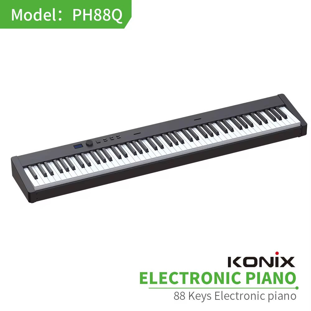 Konix digital keyboard 88 keys front view
