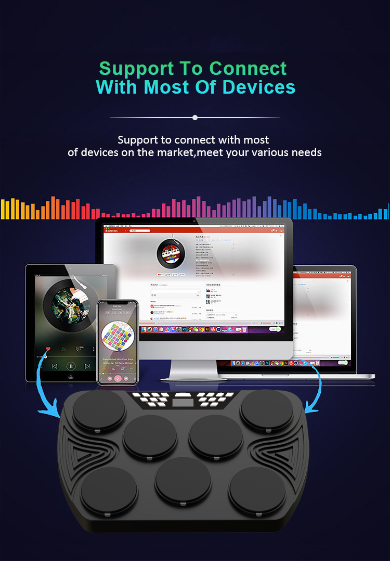 Konix electronic drum kit with multiple pads and pedals
