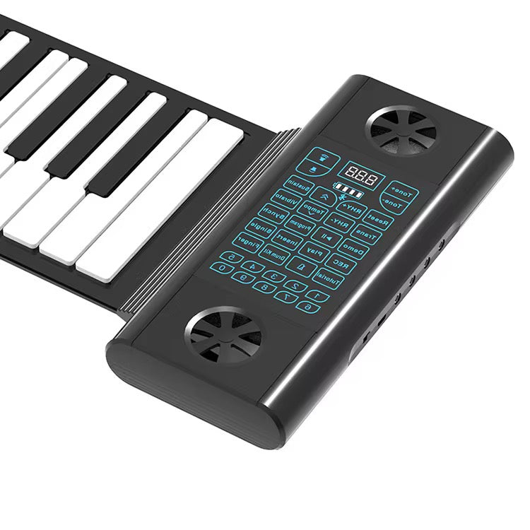 Konix 61-key roll-up piano flat view



