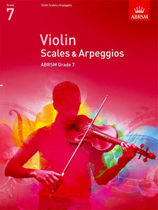 Violin Grade 7 exam book with fingering and bowing patterns


