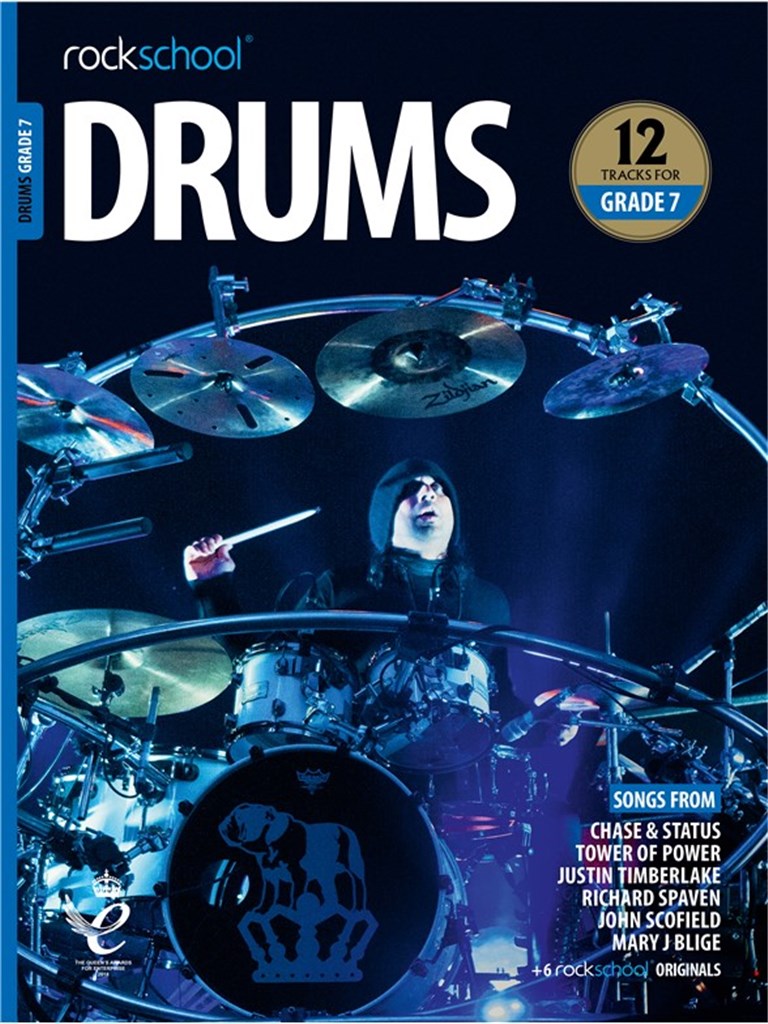 Inside Pages of Rockschool Grade 7 Drum Book Showing Sheet Music

