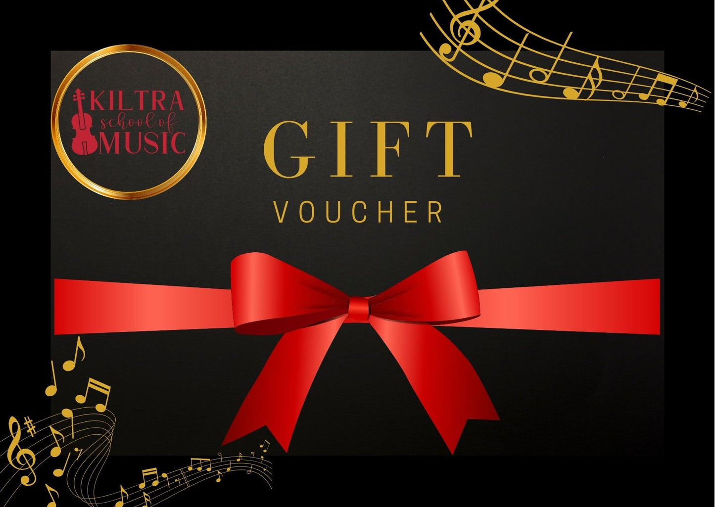 Kiltra School of Music gift voucher for instruments and classes

