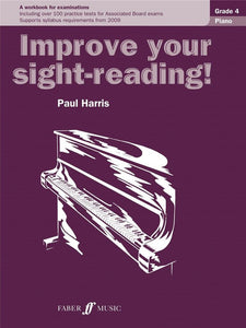 Improve Your Sight-Reading! Piano 4 book cover by Paul Harris, Faber Music.