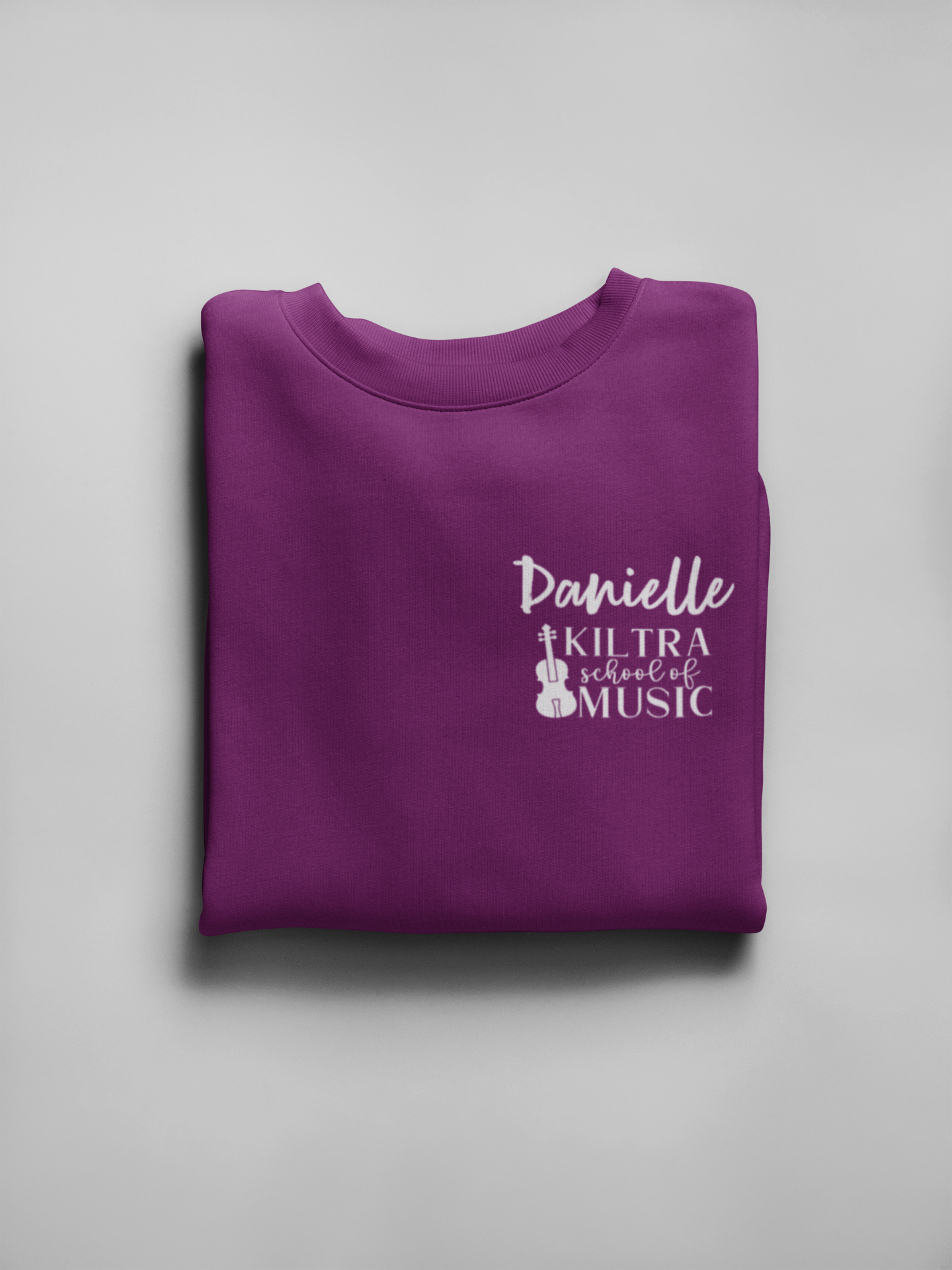Hanging personalised jumper with KSM label

