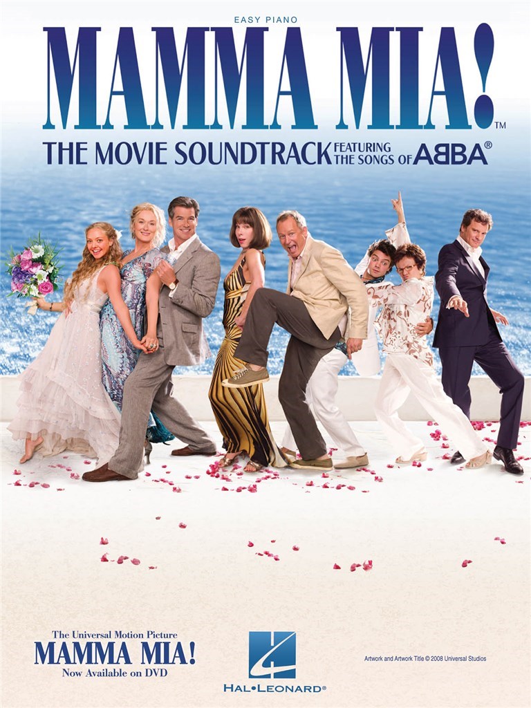 Easy piano arrangements of ABBA songs from Mamma Mia movie

