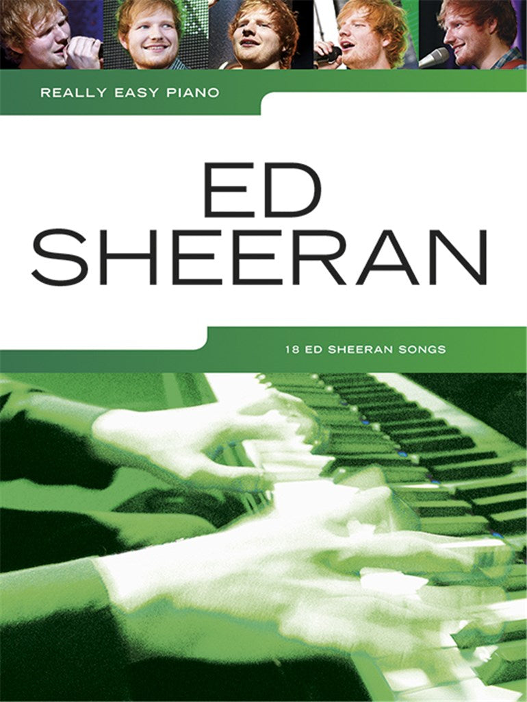 Easy piano book featuring 18 Ed Sheeran pop hits

