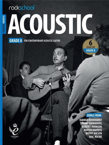 Advanced acoustic guitar exam book with audio and theory

