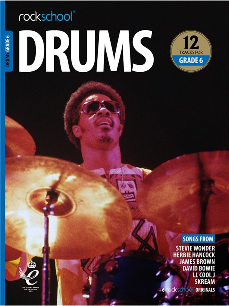 Intermediate to advanced drum exam book with online audio

